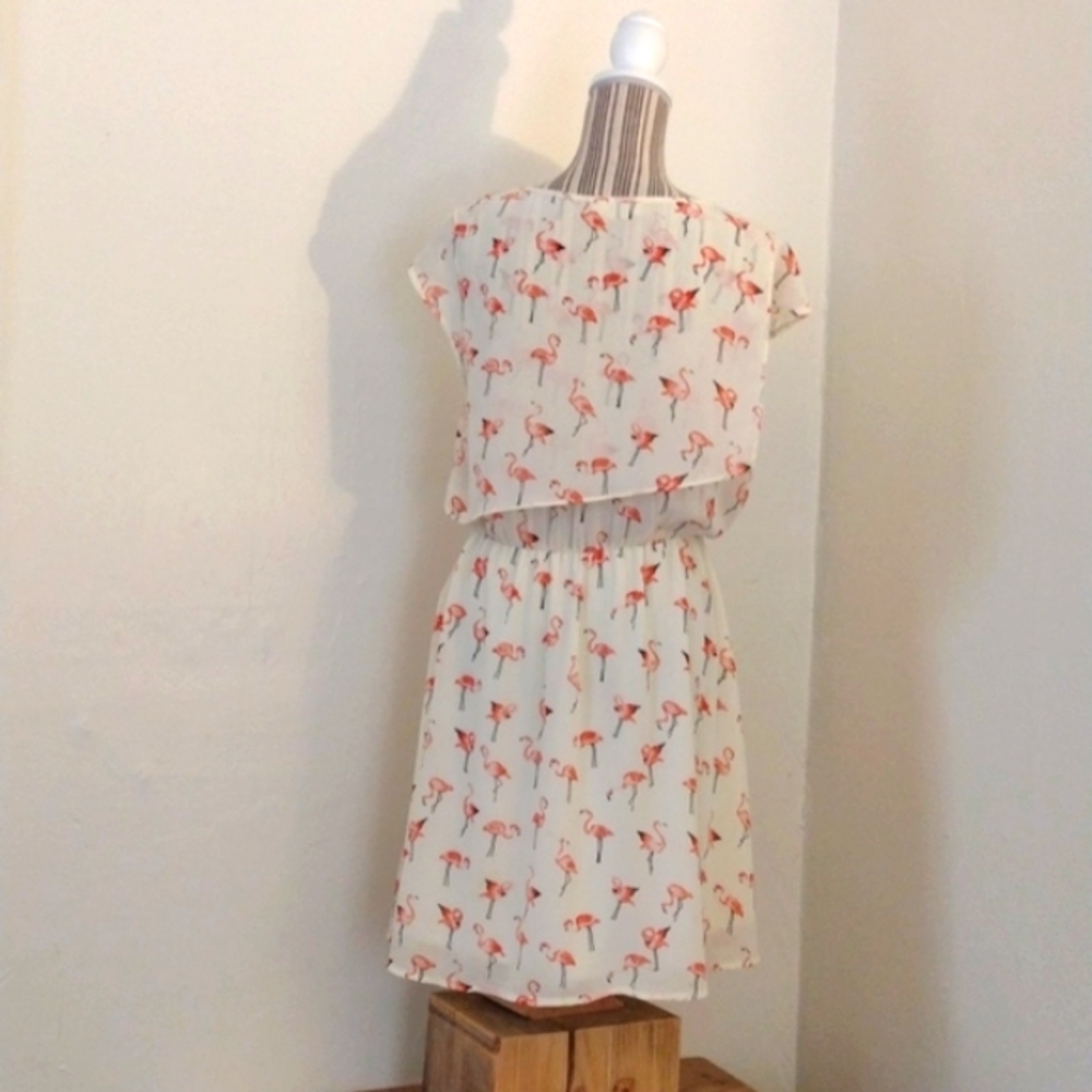 Molly Braken Flamingo Print Sleeveless Dress NWOT Size M - Picture 9 of 9